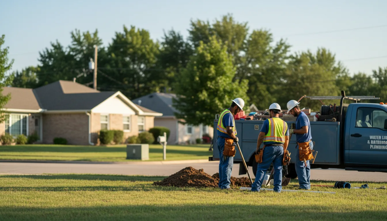 Residential water line and bathroom plumbing service in Dallas, WV